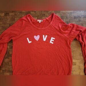 ❤️✨️ Love sweatshirt  by Sundry. Red, size 2. L❤️VE. Perfect for Valentine's Day